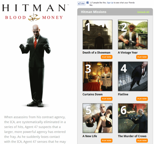 Hitman. Кровавые деньги - Hitman: Blood Money - теперь и в браузере