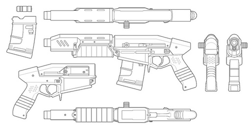 Cyberpunk 2077 - Копия smg Crusher Militech (+ MAX-TAC Helmet)